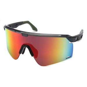 High Quality Stylish UV400 Mirrored Sports Sunglasses with Semi-Rimless Frame for Road Bike Cycling Running for Men - Product Image 1