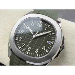 Reloj mecánico impermeable de súper calidad, 42 mm, movimiento de fábrica 330, esfera verde 5167, reloj de buceo con correa verde, 120 g - Product Image 5