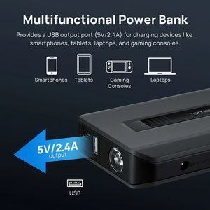 <span class=keywords><strong>70mai</strong></span> Max PS06 เครื่องช่วยสตาร์ทรถยนต์ฉุกเฉิน 18000mah 450A/1000A/12V อุปกรณ์ฉุกเฉินพลาสติก - Product Image 3