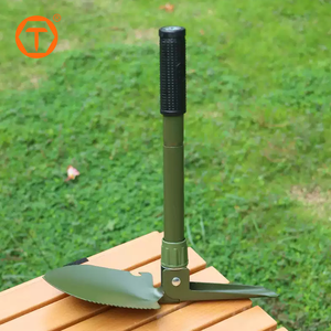 Металлическая складная лопата-мультитул с компасом для кемпинга и походов - Product Image 4