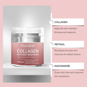 Crema hidratante de día y de noche con colágeno, suave, delicada y ligera para la piel del rostro, calmante y refrescante. - Product Image 5