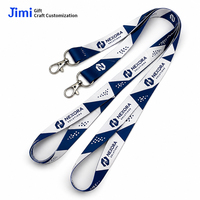 Porte-badge personnalisé en polyester avec logo, résistant à l'eau, avec sangle de cou à crochet pour employés, événements VIP et conférences