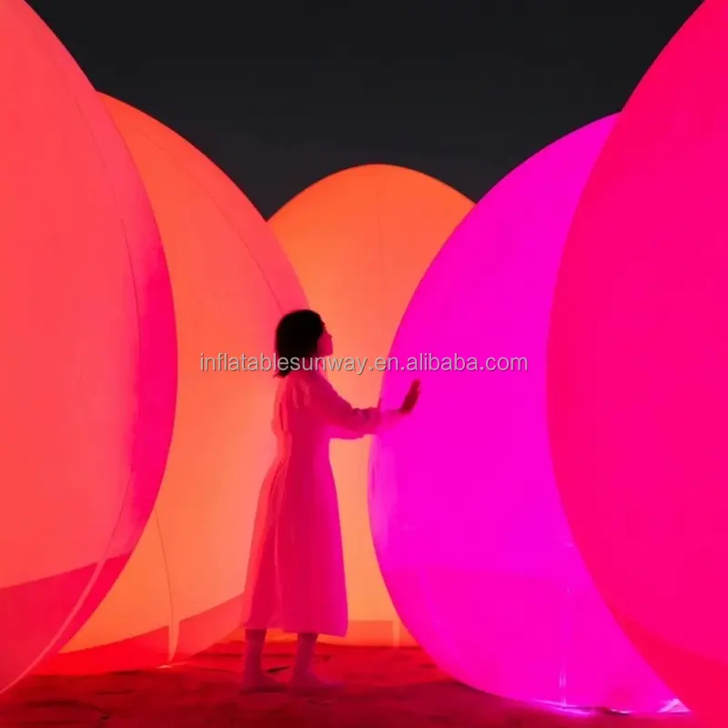 Bunte LED-Beleuchtung Heliumballon Touch-Control Menge inspirierter aufblasbarer Ball Luftgebläse aufblasbarer Ball