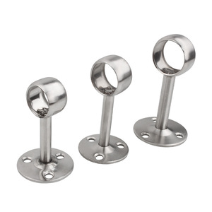 Porte-serviettes mural en acier inoxydable à tête ronde, design minimaliste, pour aménagement intérieur - Product Image 1