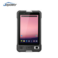 Tablette robuste Android 12 NFC, collecteur de données, lecteur de codes-barres, tablette industrielle biométrique avec lecteur d'empreintes digitales, 8 pouces en stock