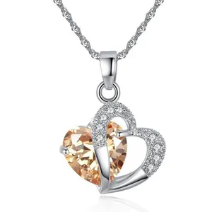 Хрустальное ожерелье с подвеской в форме сердца, ожерелье с подвеской в виде сердца для мамы