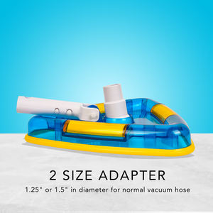 Nettoyeur de piscine <span class=keywords><strong>triangulaire</strong></span> à poignée EZ Clip Tête d'<span class=keywords><strong>aspirateur</strong></span> transparente pondérée Raccordement du tuyau pivotant Élimine les débris Nettoie les coins - Product Image 4