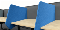 Panneau d'intimité acoustique portable pour bureau, 100% feutre PET, fibre de polyester, coins arrondis, fabrication OEM