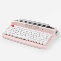 Clavier tactile de machine à écrire de bureau sans fil Tablette d'ordinateur Fashionable Retro Round Keycap English Version