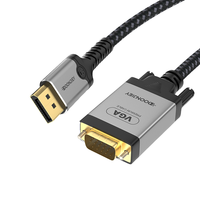 Câble adaptateur VGA HD 1080P 2m, convertisseur DP vers VGA pour ordinateur, lecteur DVD, boîtier TV, PC portable, moniteur, projecteur