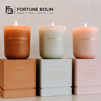 Bougie parfumée vintage avec logo personnalisé, étiquette privée, pot en céramique mat, bougies en cire de soja naturelle écologique