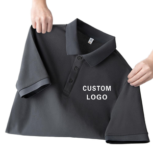 Camisas de Golf de Manga Corta para Hombre, Personalizadas al por Mayor, Antiarrugas, Transpirables, Bordadas, de Punto Sólido, de Poliéster/Algodón - Product Image 1