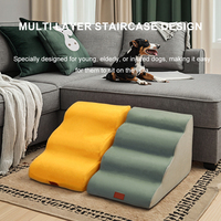 Escalier pour animaux de compagnie en mousse haute densité à 4 couches, rampe d'escalier pour chien, détachable et lavable pour toutes les saisons