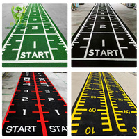 Tapis de sol sportif haute densité 16mm Modèles fonctionnels personnalisés Herbe Push-Pull Gazon lesté Traîneau Sprint Piste Gym Fitness