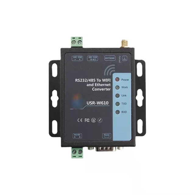 USR-W610 Serial to WiFi Ethernet Wireless Converter RS232 RS485 Serial Server Support WatchDog Modbus Gateway TCP UDP Client