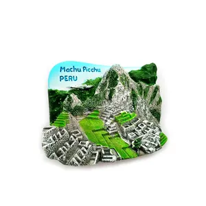 Imán de resina 3d para nevera, Machu Picchu Peru, regalo de recuerdo turístico, novedad