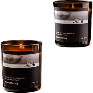 Lujosa botella de ámbar con tapa de madera aromática hecha a mano moderna aromaterapia vela votiva cera de soja aroma de vainilla cubierta marrón cumpleaños - Product Image 4