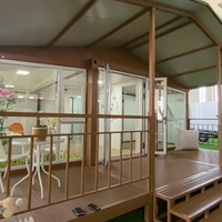 Relyance Module Préfabriqué de Luxe 20 pieds, Type Boîte Extensible à Double Aile, avec Terrasse, 2-3 Chambres, Système Électrique Complet, Maison Modulaire Mobile