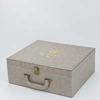 Personnalisé Luxe Mdf Artisanat Emballé Boîte Souvenir Souvenir Boîte Cadeau Coffre Tasse Montre Bijoux Souvenir En Cuir Velours Tasse À Thé Boîte Cadeau