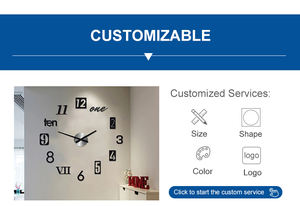 Reloj de Pared Moderno 3D de Acrílico, Autoadhesivo, Silencioso, con Manecillas, Funciona con Batería Recargable, Marca <span class=keywords><strong>YUBI</strong></span>, Decoración Clásica para el Hogar - Product Image 5