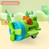 Jouet à friction inertiel en forme d'animal de dessin animé, avion à hélice mignon, lapin, ours, quatre couleurs au choix, jouet en plastique pour enfants