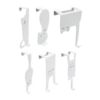 Porte-serviettes et porte-clés mural en métal à suspendre sur la porte, organisateur à un seul niveau pour salle de bain et armoire