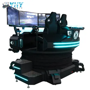 ในร่ม2ที่นั่ง3 Dof 3หน้าจอ3KW เครื่องอาเขตพลังงาน F1เกมจำลองการแข่งรถที่นั่ง