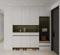 Mueble de almacenamiento de zapatos de madera portátil moderno grande para el hogar, oficina, entrada, sala de estar para aplicación de comedor