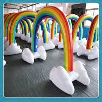 Arche gonflable en PVC arc-en-ciel directement de l'usine - Porte à jet d'eau extérieure, jouet aquatique pour enfants, approvisionnement en vrac