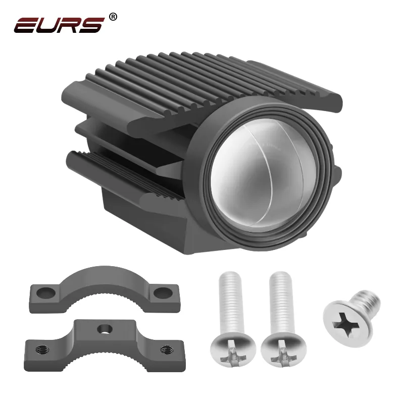 Eurs 3000K 6000K Auto Led Motorfiets Laserspotlights Tweekleurige Lens Elektrische Auto Lamp Wit En Geel 8-80V Led Werklampen