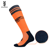 Logo personnalisé Chaussettes de football hautes multicolores de haute qualité pour l'équipe