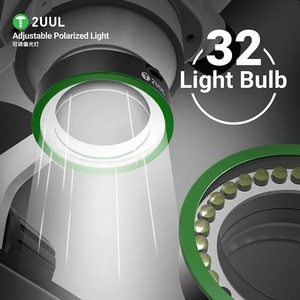2uul ms97 kính hiển vi vòng ánh sáng phân cực 32 LED vòng đèn có thể điều chỉnh độ sáng chống chói loại bỏ phản xạ đèn chiếu sáng - Product Image 2