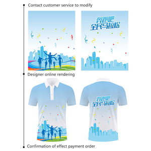 Sublimación de degradado de color de secado rápido para camisetas de polo Tela de punto de impresión de cuerpo completo para diseños personalizados - Product Image 4