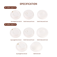 Usine vente chaude jus tasses dégradable papier couverture commerciale à emporter lait thé compostable canne à sucre couvercle pour gobelet en papier