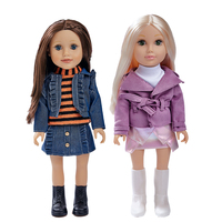 Nouveaux jouets habiller Silicone Fashion Girl Dolls American Doll 18 pouces Baby Doll