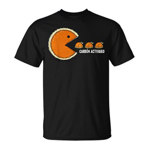 Camiseta para jugadores de Acción de Gracias con diseño de Pac-Man Turkey, camiseta negra para mujer - Product Image 2