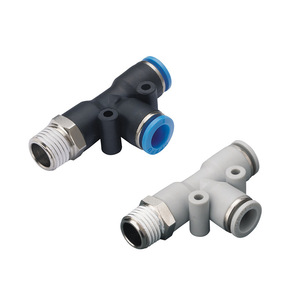 ข้อต่อสายลม Xingyi Technology รุ่น PD4/6/8/10 เกลียว M5 ข้อต่อ PU แบบสามทาง อะไหล่ระบบนิวเมติก - Product Image 1