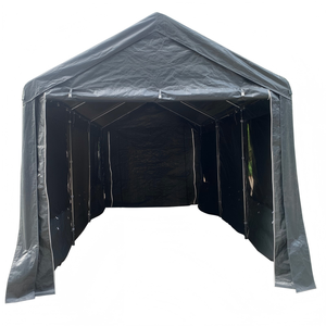 Abri de voiture pliable simple et durable en acier galvanisé, imperméable, avec paroi latérale à bouton-poussoir, GARDENWILD - Product Image 1