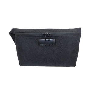 Portable Black Grey Polyester Combo Lock and Carbon Fiber Lining Smell Proof Bag Tobacco Herb Smoking Tools Storage Container - Product Image 1