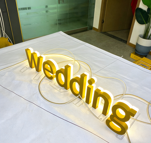 Insegna LED 3D Personalizzata per Matrimonio 'Mi Vuoi Sposare?' in Acrilico per Lettere Luminose da Esterno - Product Image 6