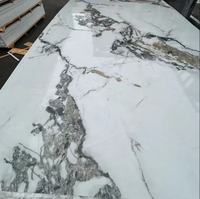 Panneau mural en PVC brillant 3D effet marbre, imperméable, personnalisé en usine pour la décoration intérieure