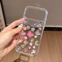 Coque de téléphone transparente en résine époxy couleurs tendance avec papillon pour iPhone 17 Pro Max 16 Plus 15 14 13 12 11 – Vente en gros