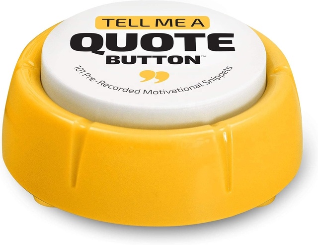 Quote Sound Button Fully Loaded 101 Pre-Recorded Motivational Quotes Fun Novelty Gag Inspirational Sound Gift