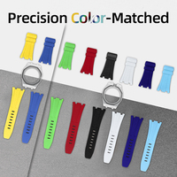 Kit de modification en acier inoxydable 316L, boîtier de luxe respirant avec fermoir papillon et bracelet en caoutchouc multicolore pour Royal Pop Strap