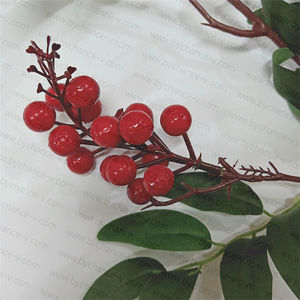Yapay meyve kırmızı çilek bearberry kızılcık holly meyve şube yapay bitki için parti olay çiçek aranjmanı - Product Image 3