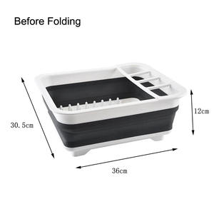 <span class=keywords><strong>Escurridor</strong></span> <span class=keywords><strong>de</strong></span> <span class=keywords><strong>platos</strong></span> plegable, caja <span class=keywords><strong>de</strong></span> almacenamiento portátil para cubiertos, soporte para vasos y utensilios <span class=keywords><strong>de</strong></span> cocina - Product Image 6