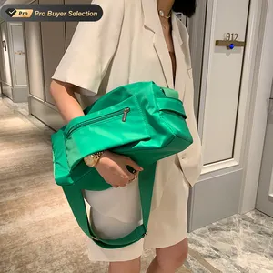 KALANTA sac 2022 New Sponge Woven Rhomboid Down Cotton Ladies Shoulder Green Bag Large Capacity Nylon Underarm women Handbag