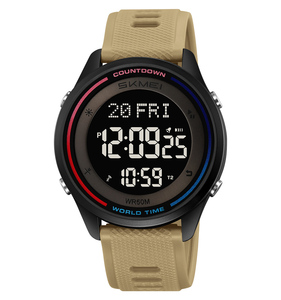 SKMEI 2348นาฬิกาข้อมือดิจิทัลสำหรับผู้ชาย, นาฬิกาสปอร์ตหรูโครโน่กันน้ำ5ATM ออกแบบได้ตามที่ต้องการ - Product Image 4