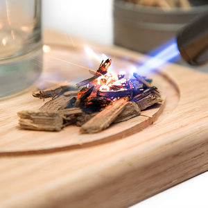 Kit de Ahumador de Cócteles con Vaso de Whisky, Base de Madera con Cúpula de Vidrio, Ahumador de Virutas de Madera Moderno y Ecológico, con Antorcha - Product Image 6