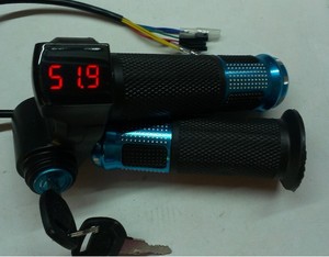 Accélérateur torsadé d'accélérateur 12-100v, avec indicateur d'affichage numérique Led et verrouillage pour vélo électrique, Scooter, vtt, <span class=keywords><strong>poignée</strong></span> de gaz - Product Image 4